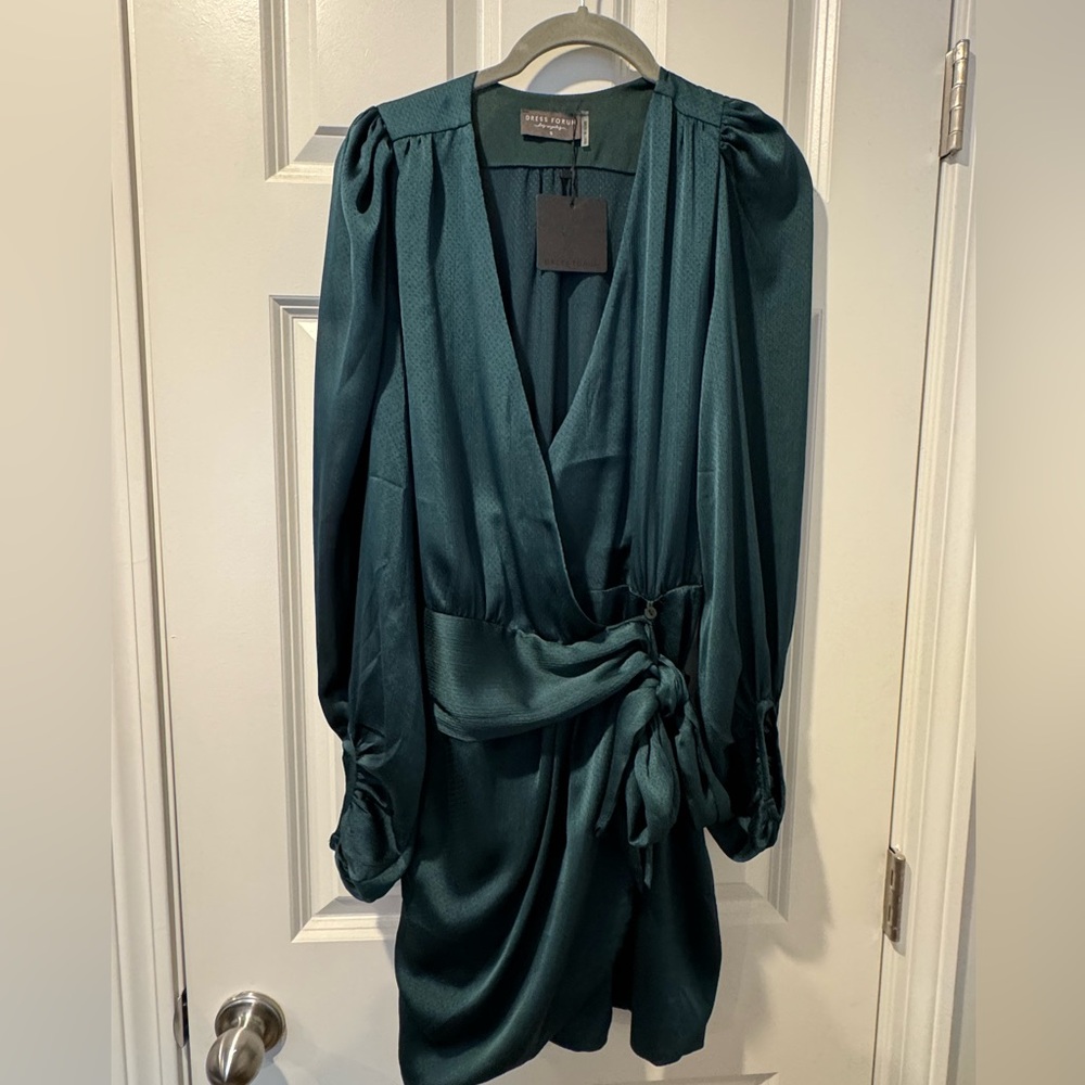 Forest Green Wrap Dress